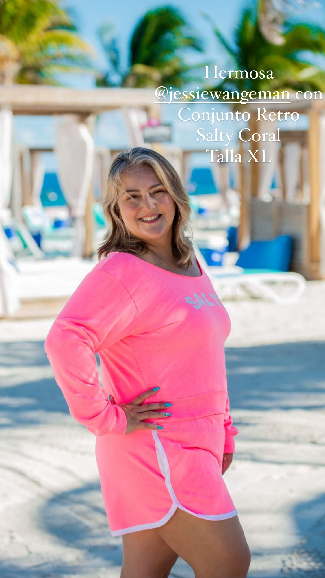 RETRO SET SALTY CORAL ✨ Set XL / Shorts S,M